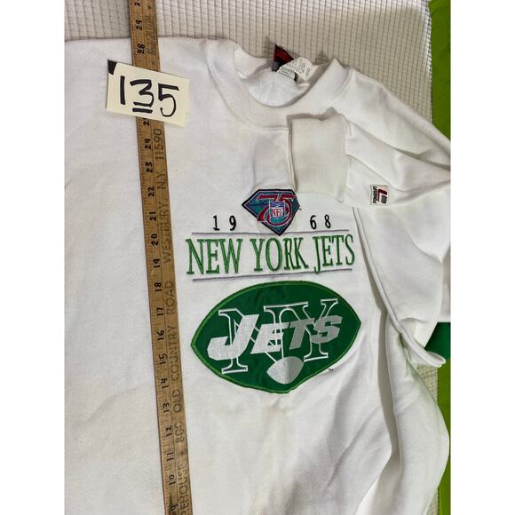 Vintage 1994 New York Jets Embroidered Heavyweight Sweatshirt Size M 22x28 - Picture 5 of 14